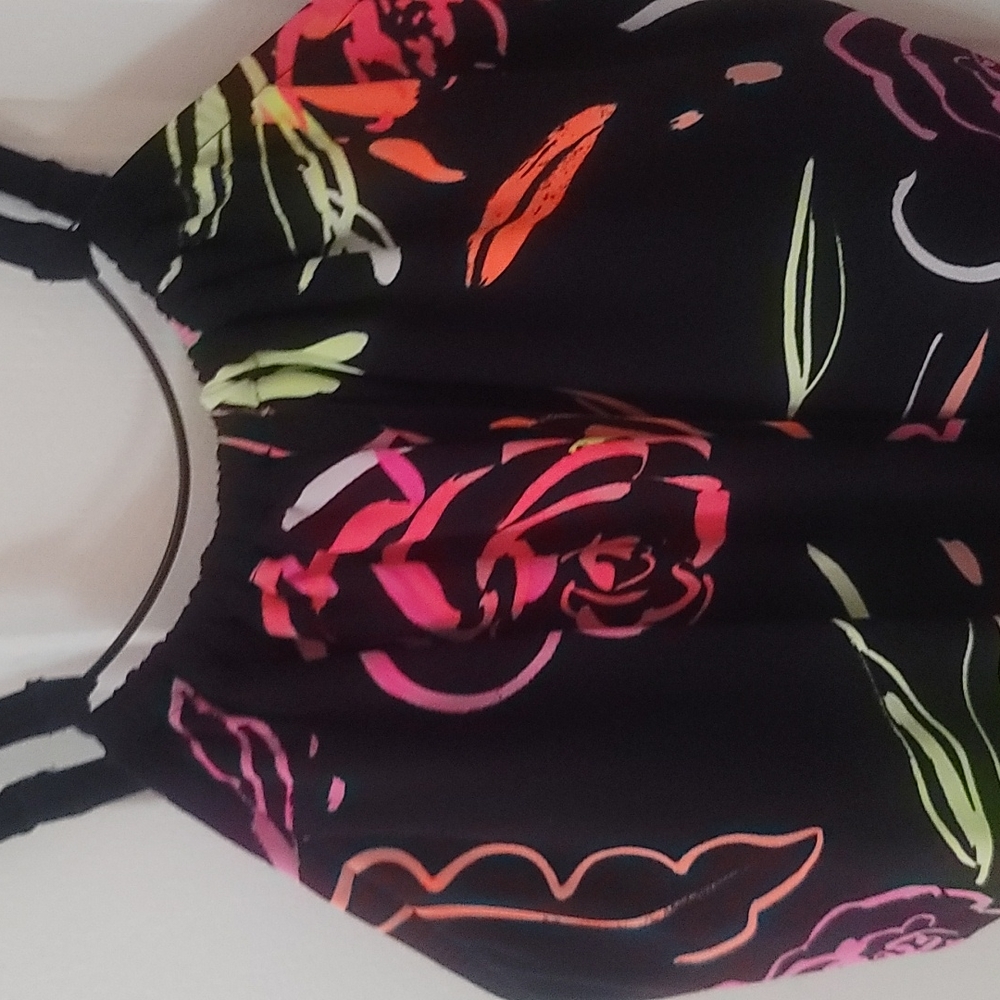 MAGICSUIT TROPICAL PRINT ONE-PIECE SWIMSUIT: BLACK: NWT: SIZE 16 - Picture 2 of 10